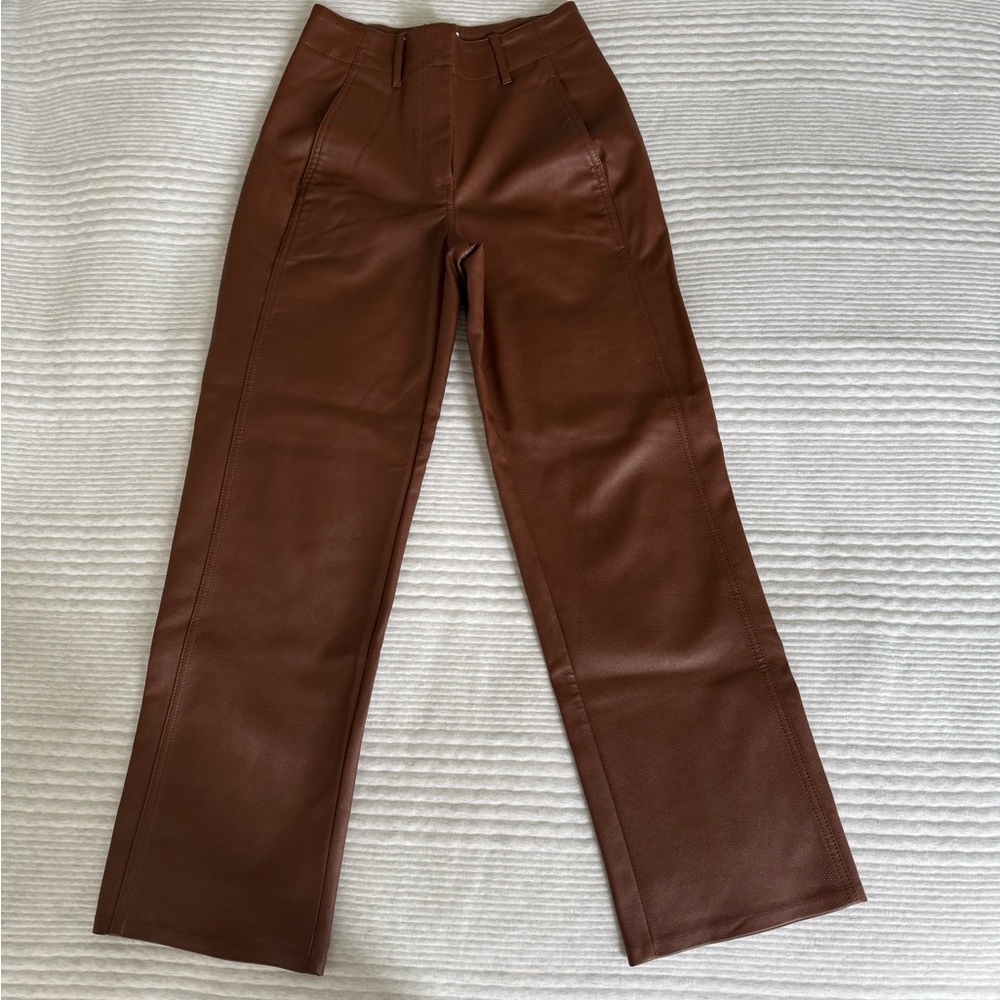Wilfred Free Brown Leather Pants